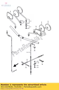 Suzuki 5611024B30 handlebar - Bottom side