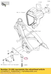 Qui puoi ordinare tappo-tappo-spina kx450d6f da Kawasaki , con numero parte 211600011: