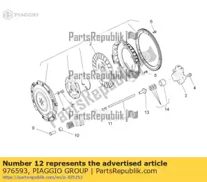 Piaggio Group 976593 rod l=mm183 - Bottom side