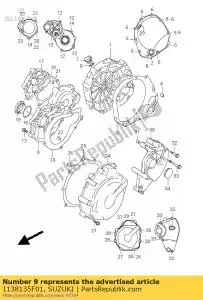 Suzuki 1138135F01 capa, inicial c - Lado inferior