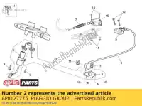 AP8127775, Piaggio Group, Main switch - steering lock aprilia  pegaso pegaso strada trail 650 660 2005 2006 2007 2008 2009, New