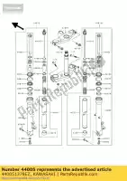 440051378EZ, Kawasaki, pijp links vork buiten, kawasaki zzr  d zz r1100 1100 , Nieuw