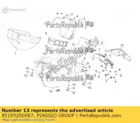 85193200XR7, Piaggio Group, Chiusura posteriore del vano portacasco aprilia  mana na zd4rc000, zd4rca00, zd4rc001, zd4rcc00 zd4rcb00, zd4rcc01, zd4rce00 850 2007 2008 2009 2010 2011 2016, Nuovo