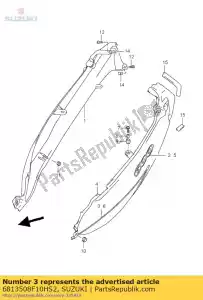 Suzuki 6813508F10HS2 fita, moldura de enseada - Lado inferior