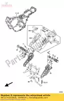 447274310000, Yamaha, voetensteun achter (links) yamaha sr xj 500 600 1986 1989 1990 1991 1993 1995, Nieuw