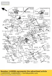 Qui puoi ordinare staffa, protezione termica, sinistra da Kawasaki , con numero parte 110550293: