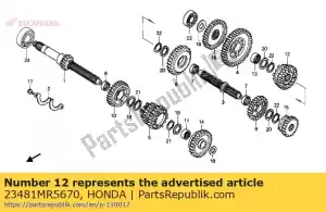 Honda 23481MR5670 engrenagem, c-4 - Lado inferior