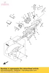 Yamaha 992440008000 tapa del grifo de combustible - Lado inferior