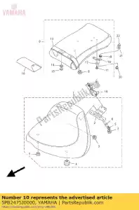 yamaha 5PB2475J0000 bracket, seat lever 2 - Bottom side