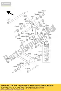 kawasaki 390071280 rami?-susp, uni trak vn800-c1 - Dół