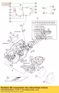 ktm 54630099000 conjunto de junta 250-380 '99 -'01 - Lado inferior