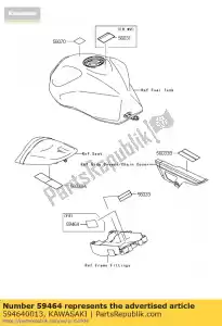 Kawasaki 594640013 label-anti-manipulatie - Onderkant