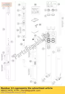 ktm 48601343S vástago de pistón cpl. - Lado inferior