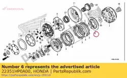 plaat, koppelingsdruk van Honda, met onderdeel nummer 22351HP0A00, bestel je hier online: