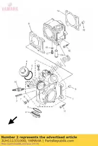 yamaha 3UH111331000 guia, válvula de admissão - Lado inferior