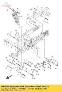 yamaha 90201243U900 washer, plate - Bottom side