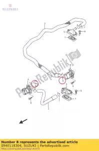 Suzuki 0940118304 clamp - Bottom side