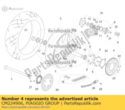 Aprilia CM224906, Kettingblad z=41, OEM: Aprilia CM224906