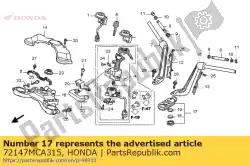 Here you can order the transmitter assy. From Honda, with part number 72147MCA315: