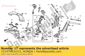 honda 72147MCA315 conjunto do transmissor. - Lado inferior