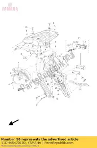 yamaha 11DH45470100 snoer, kentekenverlichting - Onderkant