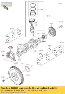 kawasaki 132800826 01 uchwyt - Dół