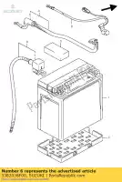 3382038F00, Suzuki, przewód, akumulator pl suzuki lt a400 eiger 4x2 a400f 4x4 400 , Nowy