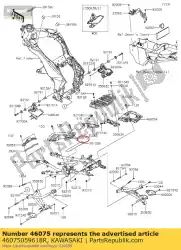 Here you can order the grip,tandem,lh,f. S. Black klz10 from Kawasaki, with part number 46075059618R: