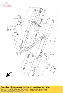 Yamaha 5HN231700000 comp. cilindro, garfo dianteiro - Lado inferior