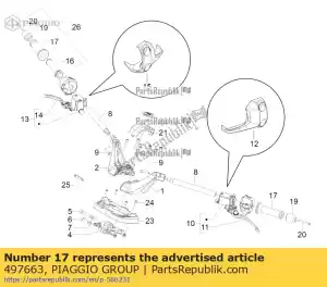 Piaggio Group 497663 right/left throttle twist grip torque - Bottom side