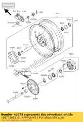 Qui puoi ordinare ruota-assy, ?? Rr, nero zr1000-a2h da Kawasaki , con numero parte 41073165318: