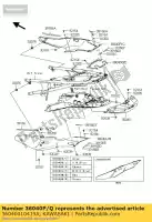 36040010419A, Kawasaki, cover-tail,rh,m.m.s.blue kawasaki gtr  c 1400gtr abs 1400 , New