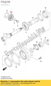 Suzuki 2491140H00 versnelling, secundair - Onderkant