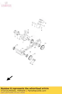 yamaha 1TLE16340000 circlip - Lado inferior