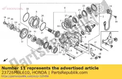 Qui puoi ordinare ingranaggio, albero ammortizzatore (32t) da Honda , con numero parte 23726MBL610: