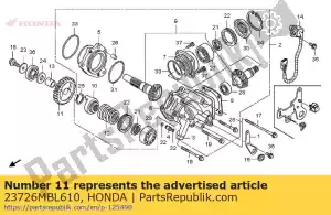 honda 23726MBL610 pignon, arbre d'amortisseur (32t) - La partie au fond