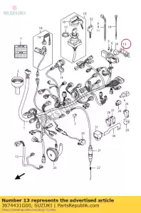 suzuki 3674431G00 soporte, caja de fusibles - Lado inferior