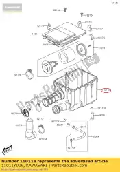 Aqui você pode pedir o filtro de ar da caixa, lwr kvf300ccf em Kawasaki , com o número da peça 11011Y006: