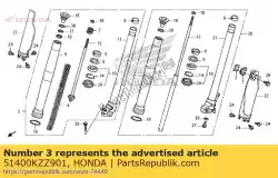 Aquí puede pedir tenedor, delantero de Honda , con el número de pieza 51400KZZ901:
