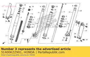Honda 51400KZZ901 tenedor, delantero - Lado inferior