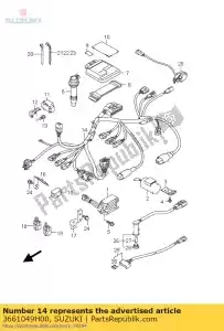 Suzuki 3661049H00 arnês, fiação - Lado inferior