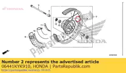 Qui puoi ordinare nessuna descrizione disponibile da Honda , con numero parte 06441KYK910: