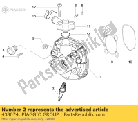 438074, Aprilia, spark plug rg6yca, New