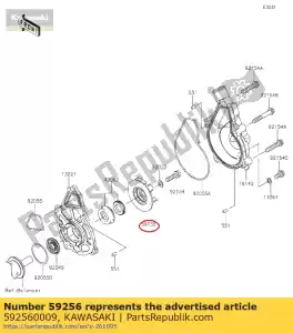 kawasaki 592560009 impulsor er650c9f - Lado inferior