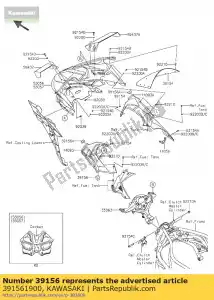 kawasaki 391561900 pad, 20x30x24 zx1000pff - Il fondo