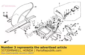 Honda 33720MN4611 licencja typu light assy - Dół