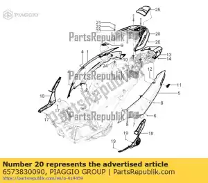 Piaggio Group 6573830090 poignée passager - La partie au fond