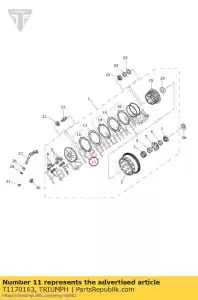 triumph T1170163 kit, friction disks - Bottom side