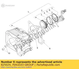 Piaggio Group 825029 anneau racleur d'huile - La partie au fond