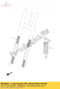 yamaha B11222122000 primavera (k = 56 amarillo) - Lado inferior